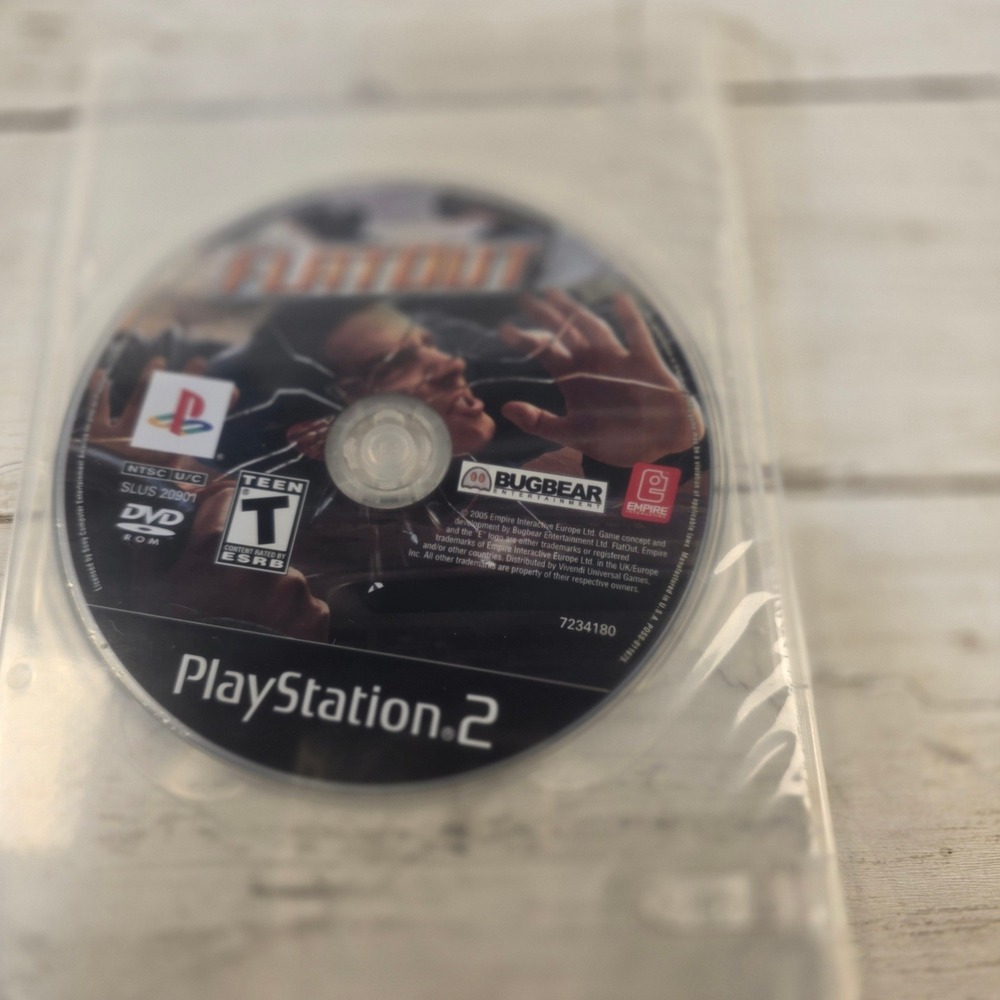 FlatOut Sony PlayStation 2 PS2 Game Disc Only SLUS 20901 NTSC Racing Bugbear